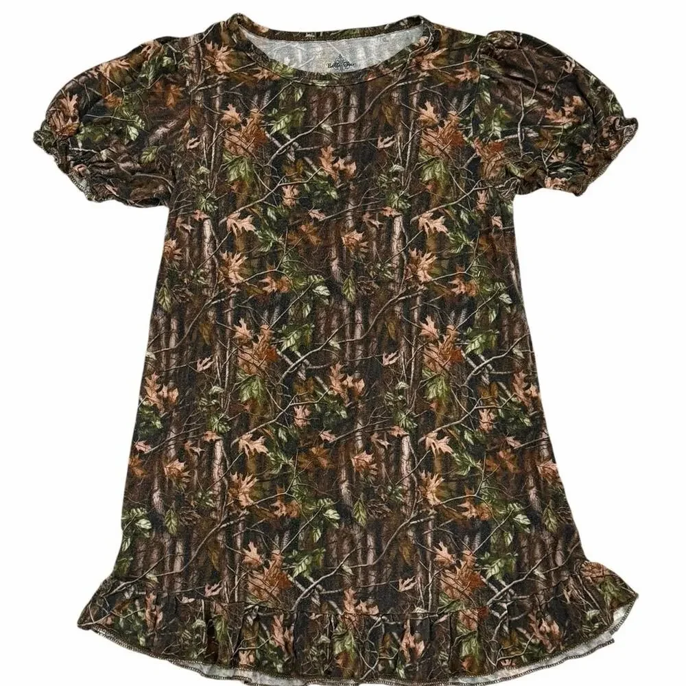 Belle Cher Girls Bamboo Camouflage Nightgown Size 2T
